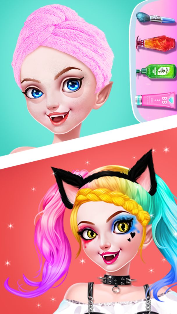 吸血鬼主题美妆游戏截图