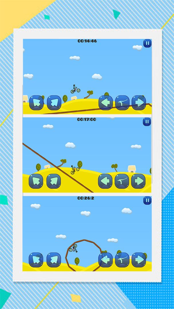 火柴人疯狂自行车游戏截图