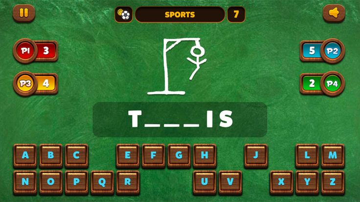 Hangman 1 2 3 4 Player游戏截图