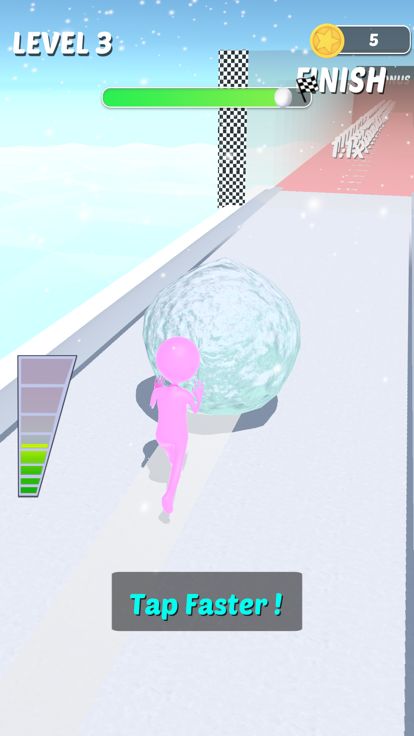 Snow Bridge Ice Race Ball Game游戏截图