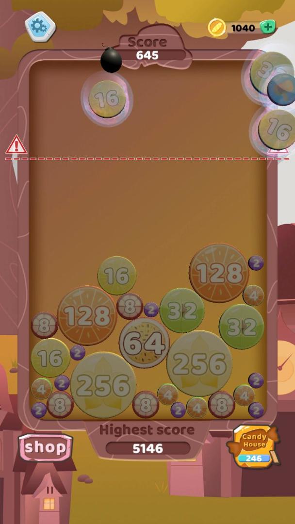 Candy Cutting 2048游戏截图