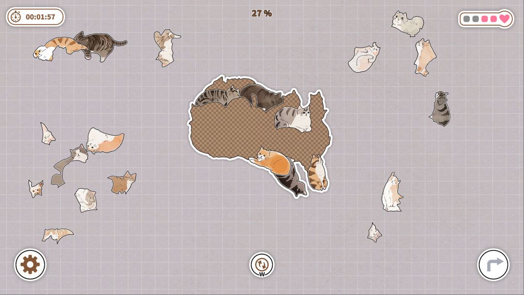 挤在一起的猫猫游戏截图