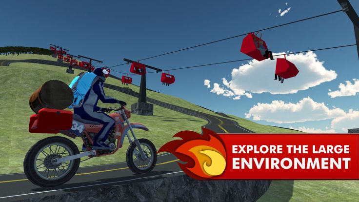 山摩托车骑手 - 在繁忙的高速公路路骑摩托车模拟器游戏截图
