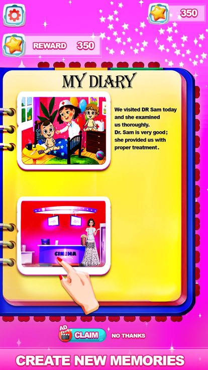 装扮纸娃娃:双胞胎公主护理乳制品 DIY 游戏游戏截图