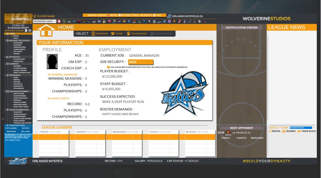 Draft Day Sports: Pro Basketball 2019游戏截图