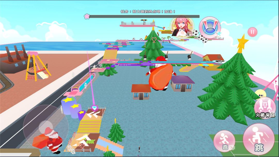 樱花乐园跑酷游戏截图