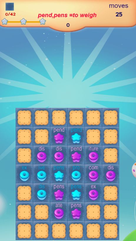 甜蜜英语消消乐游戏截图