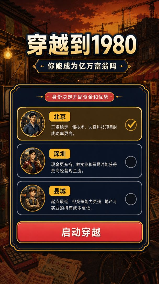 穿越1980:亿万富翁之路游戏截图