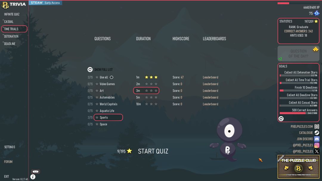 Pixel Puzzles Trivia游戏截图