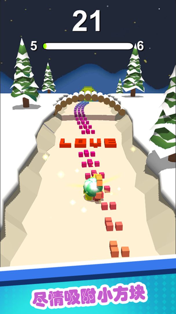 翻滚吧!粘粘球游戏截图