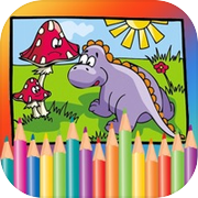 Free Kids Coloring Book - Paint Cute Dinosaurs