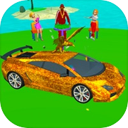 Golden Car Run 3D