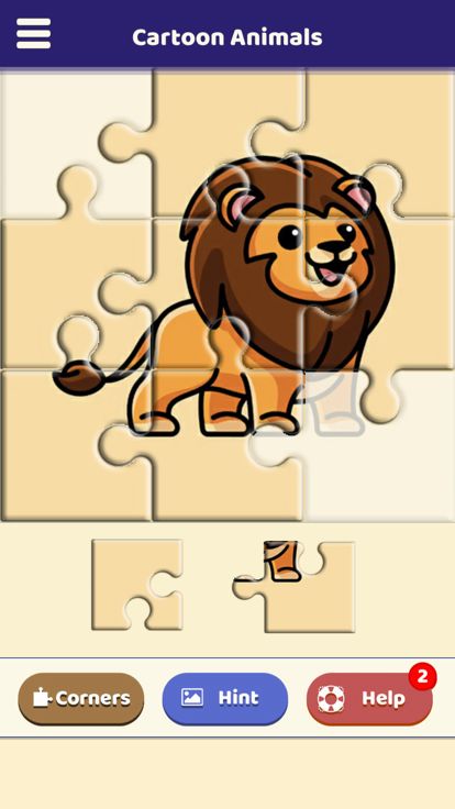 Cartoon Animals Puzzle游戏截图