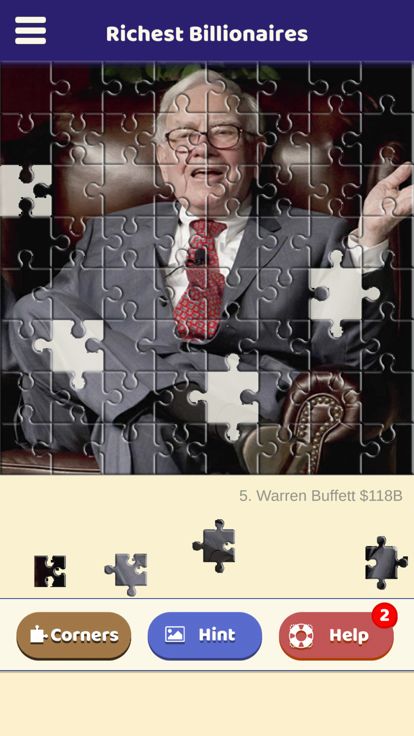 Richest Billionaires Puzzle游戏截图