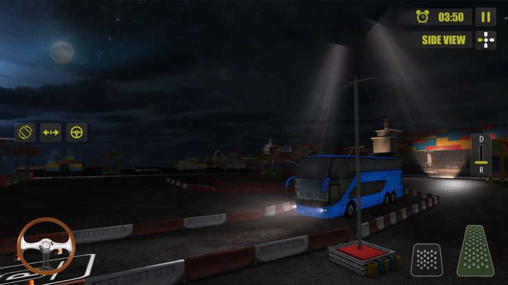 教练巴士夜停车3D - 驾驶游戏游戏截图