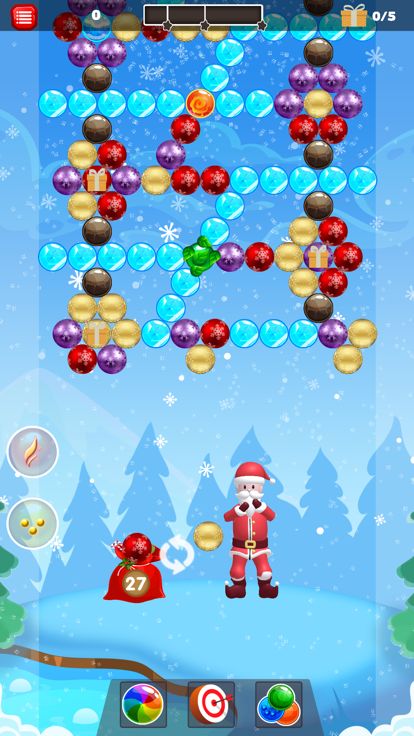 Christmas Santa Bubble Shooter游戏截图