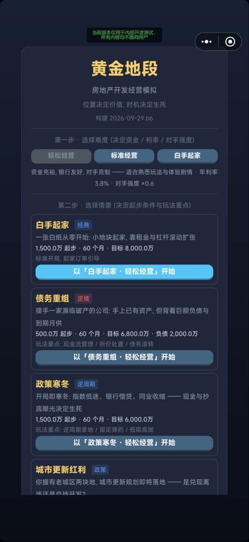 黄金地段游戏截图