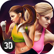 动漫女孩忍者战斗3D