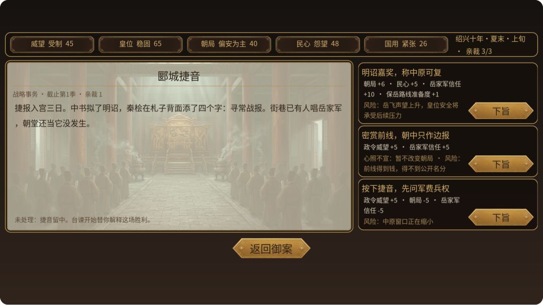 穿越赵构:金牌发不发游戏截图