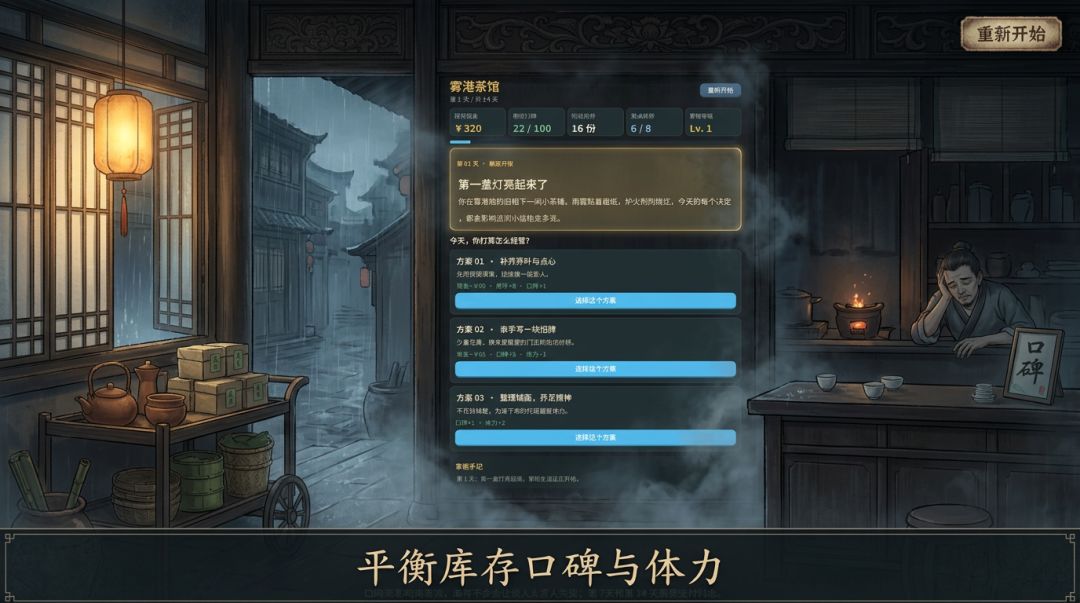 雾港茶馆游戏截图