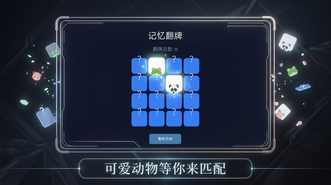 记忆翻牌游戏截图