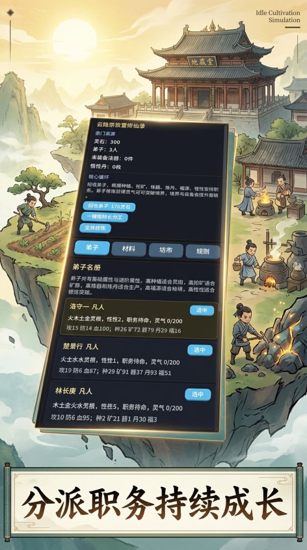 云隐宗放置修仙录游戏截图