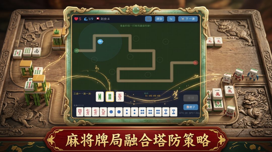 麻将塔防游戏截图