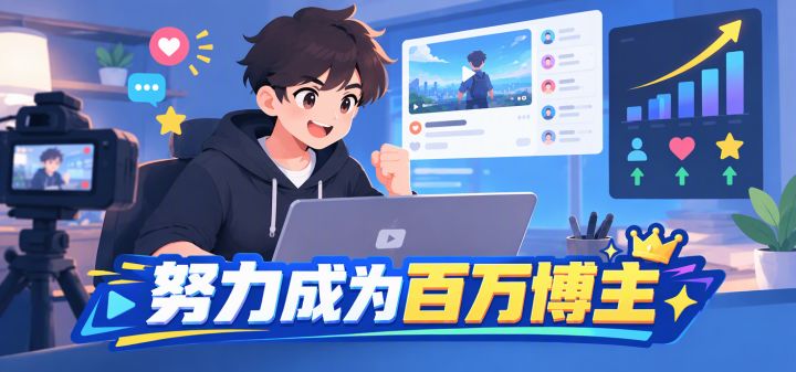 努力成为百万博主 封面