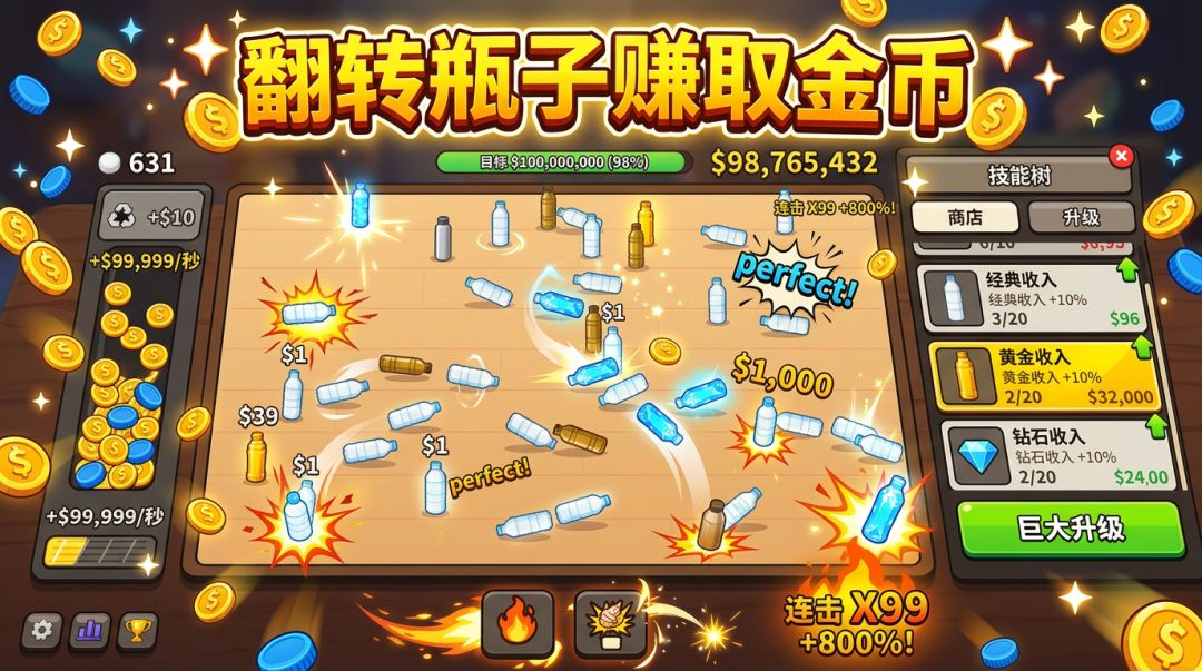 翻瓶子赚到1个亿!游戏截图
