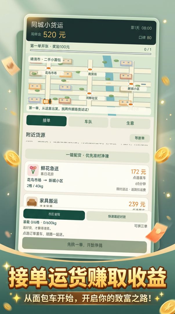 同城货运:从面包车到车队老板游戏截图