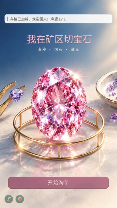我在矿区切宝石