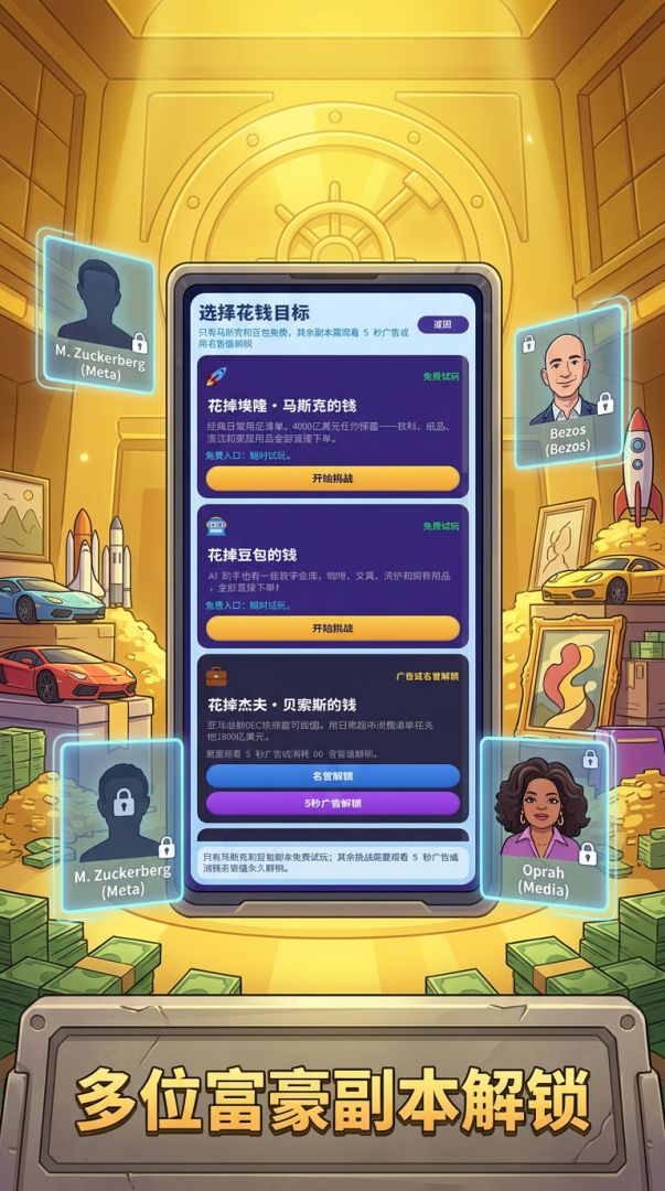 花光马斯克的钱游戏截图