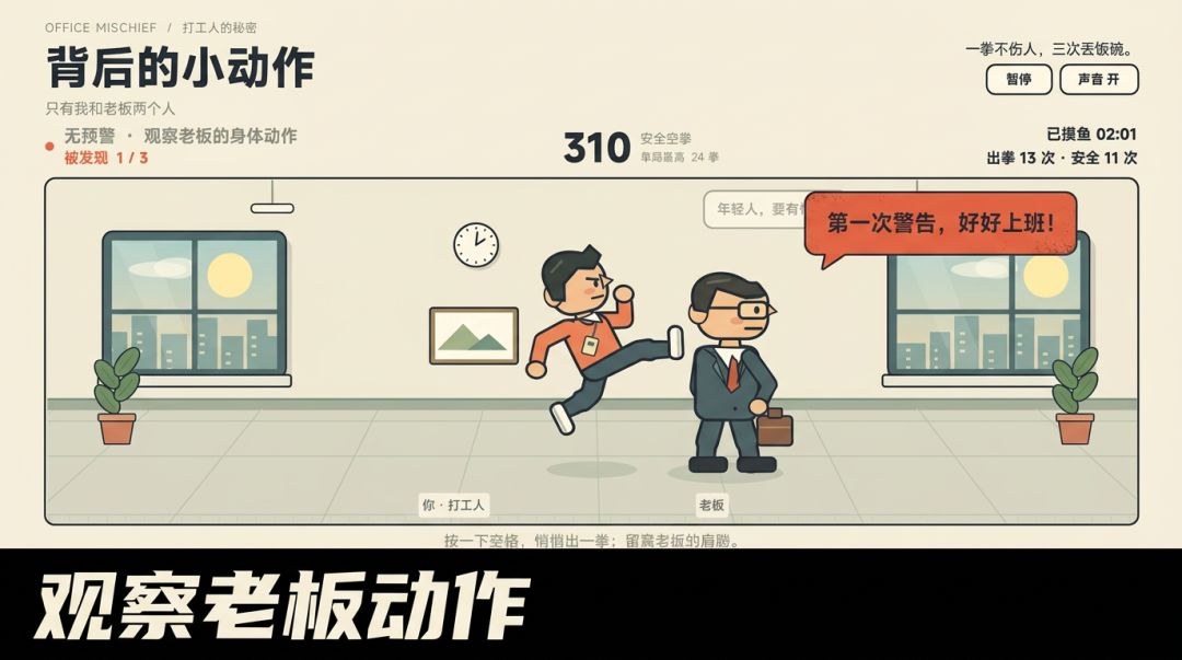 老板别回头·悄悄打老板游戏截图