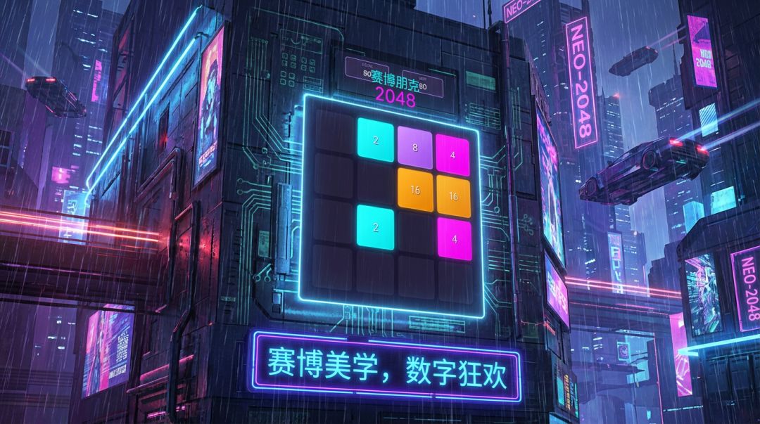 赛博朋克2048游戏截图