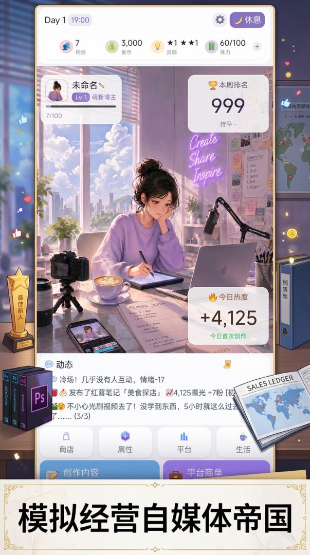 我的自媒体游戏截图