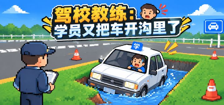 驾校教练:学员又把车开沟里了 封面
