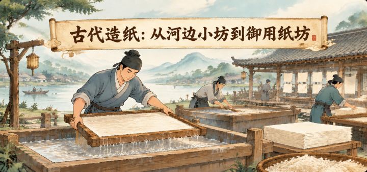 古代造纸：从河边小坊到御用纸坊 封面