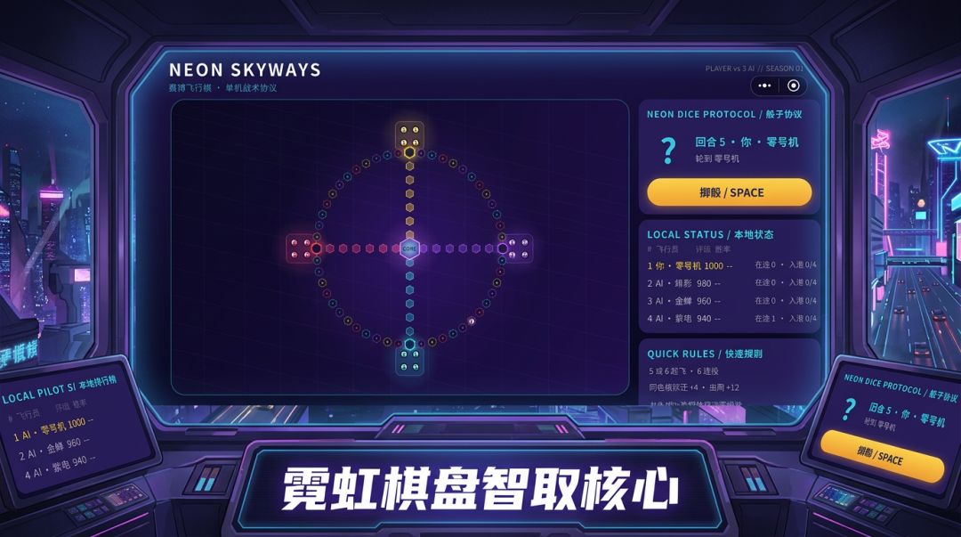 霓虹飞行棋游戏截图