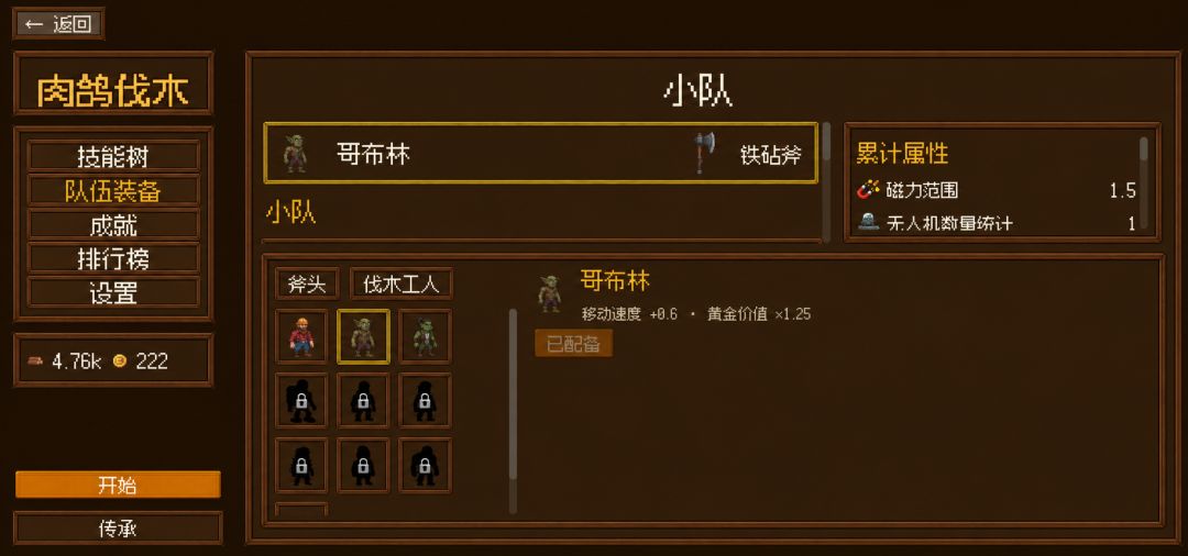 肉鸽伐木游戏截图
