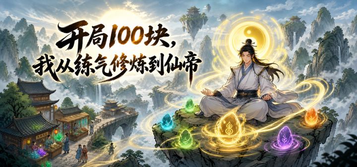 开局100块,我从练气修炼到仙帝 封面