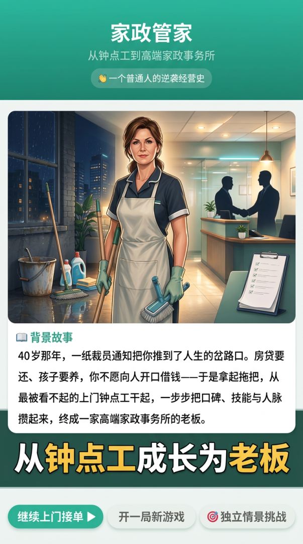 干家政:从钟点工到高端家政事务所游戏截图