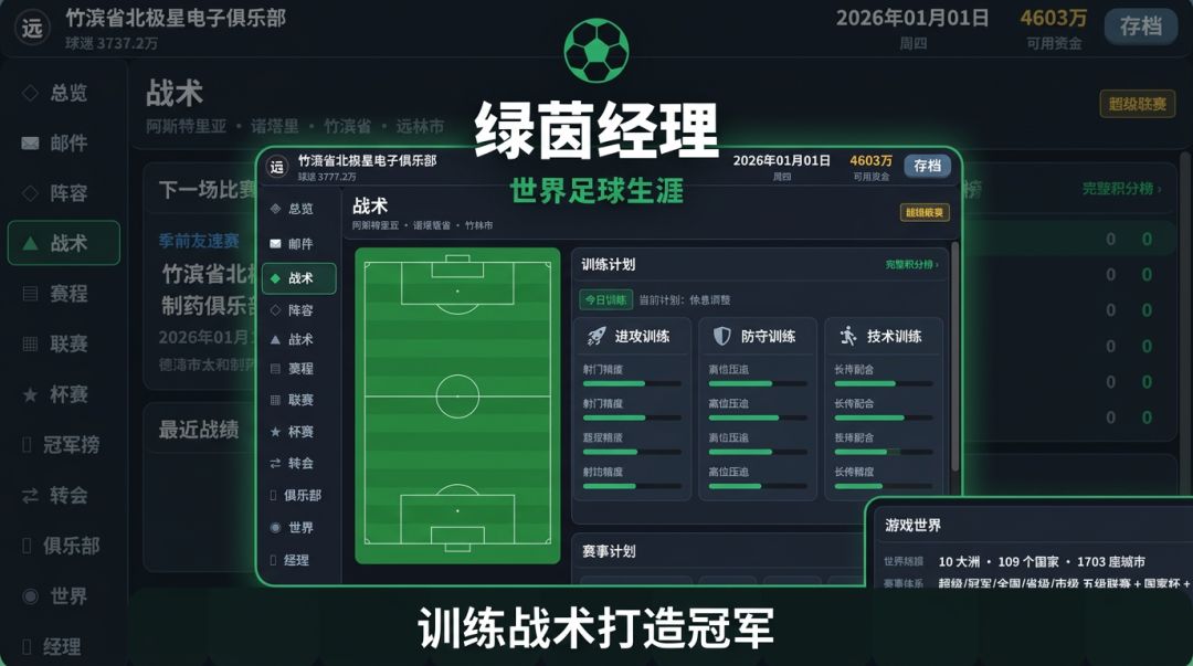 绿茵经理 · 世界足球生涯游戏截图