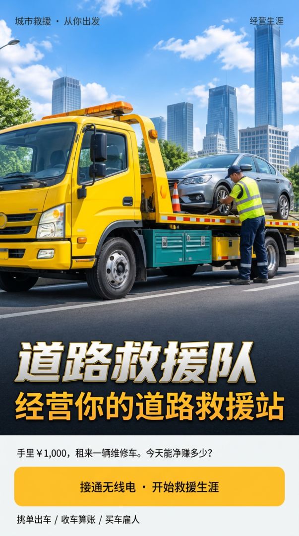 道路救援队：从路边搭电干到全城连锁游戏截图