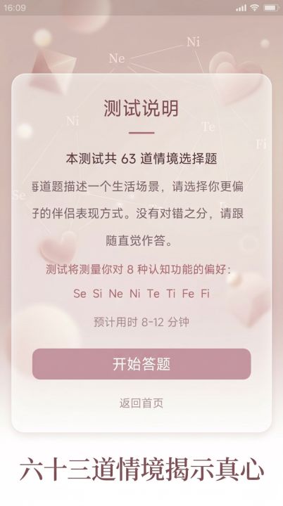 MBTI理想型测试截图