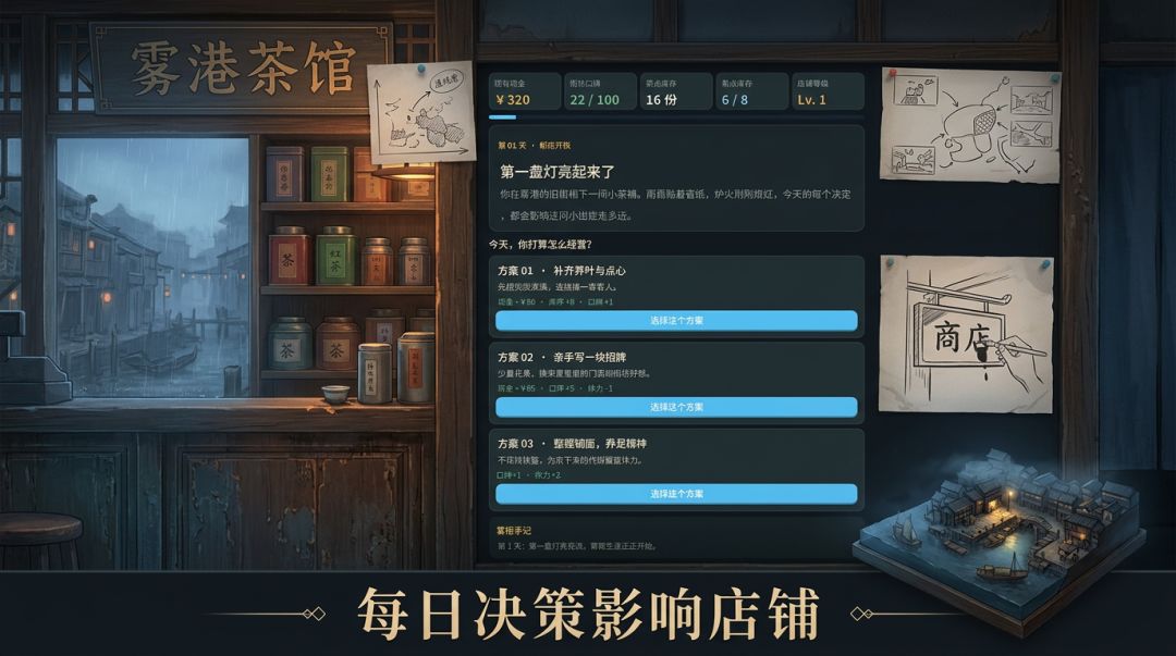 雾港茶馆游戏截图