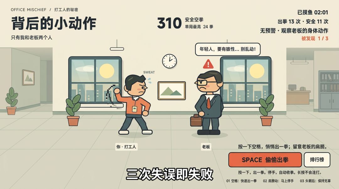 老板别回头·悄悄打老板游戏截图