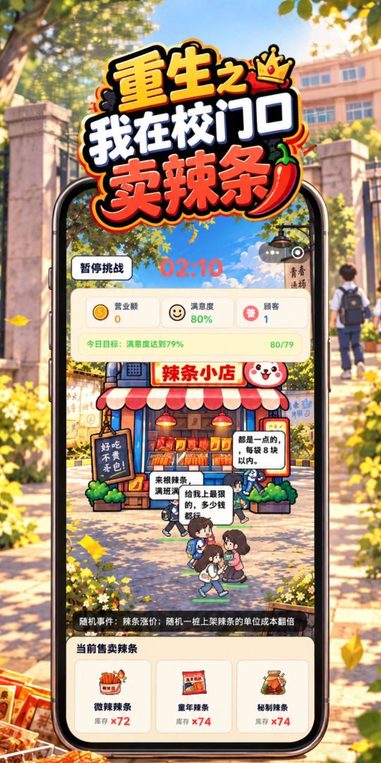 重生之我在校门口卖辣条游戏截图