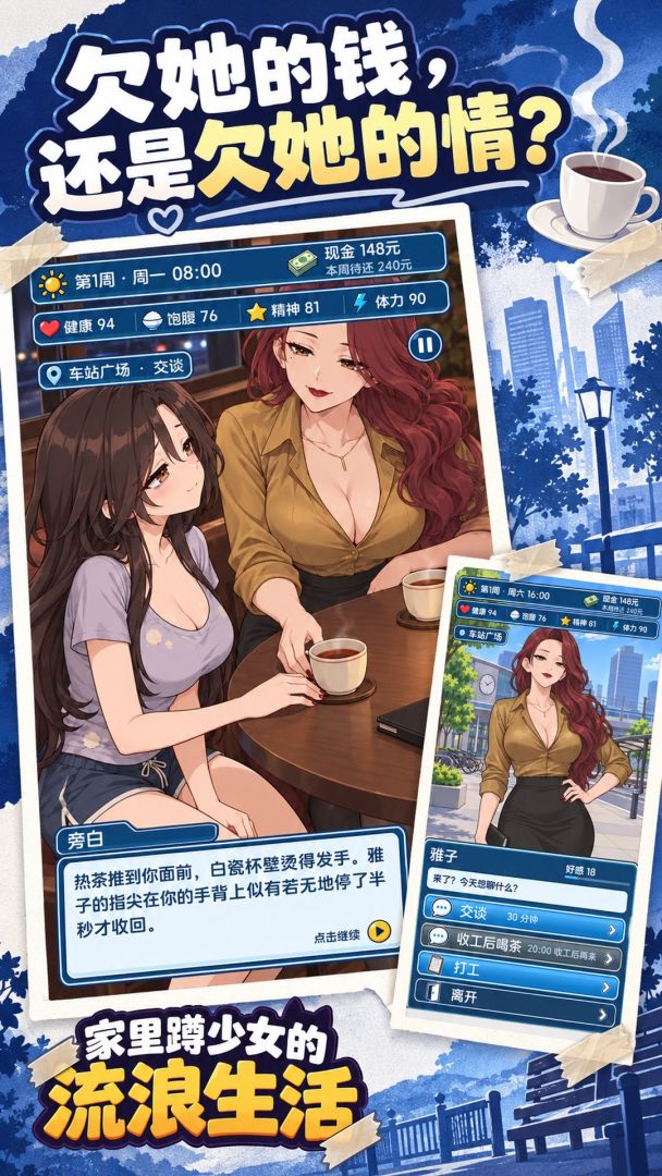 家里蹲少女的流浪生活游戏截图