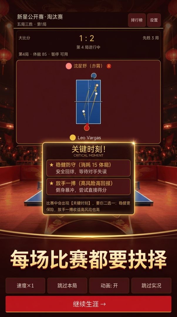 乒乓生涯:一板一分皆传奇游戏截图