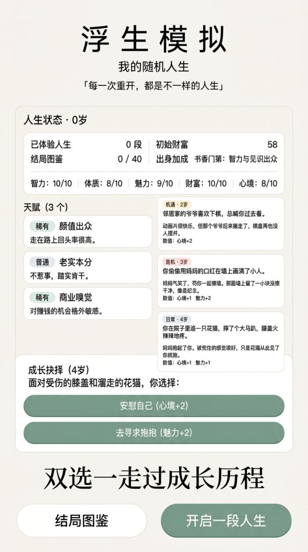 浮生模拟游戏截图
